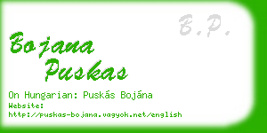 bojana puskas business card